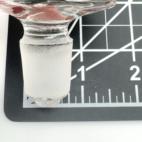 Vintage Decanter Stopper Solid Clear Glass Barware Mushroom For .75” Mouth - Picture 5 of 5